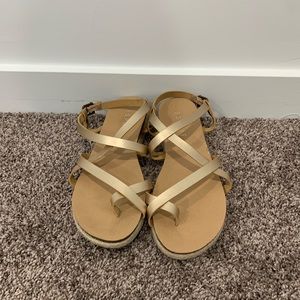 Spirit gold sandals size 10